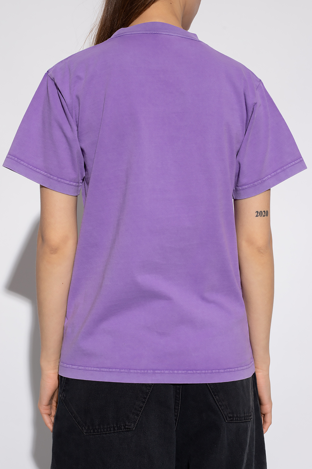 ★ason★ HOLIDAY CROPPED TSHIRT DARKPURPLE P0000BSP000A YONGHS Mens Short Sleeves Basic Pullover Crop Top T-Shirt